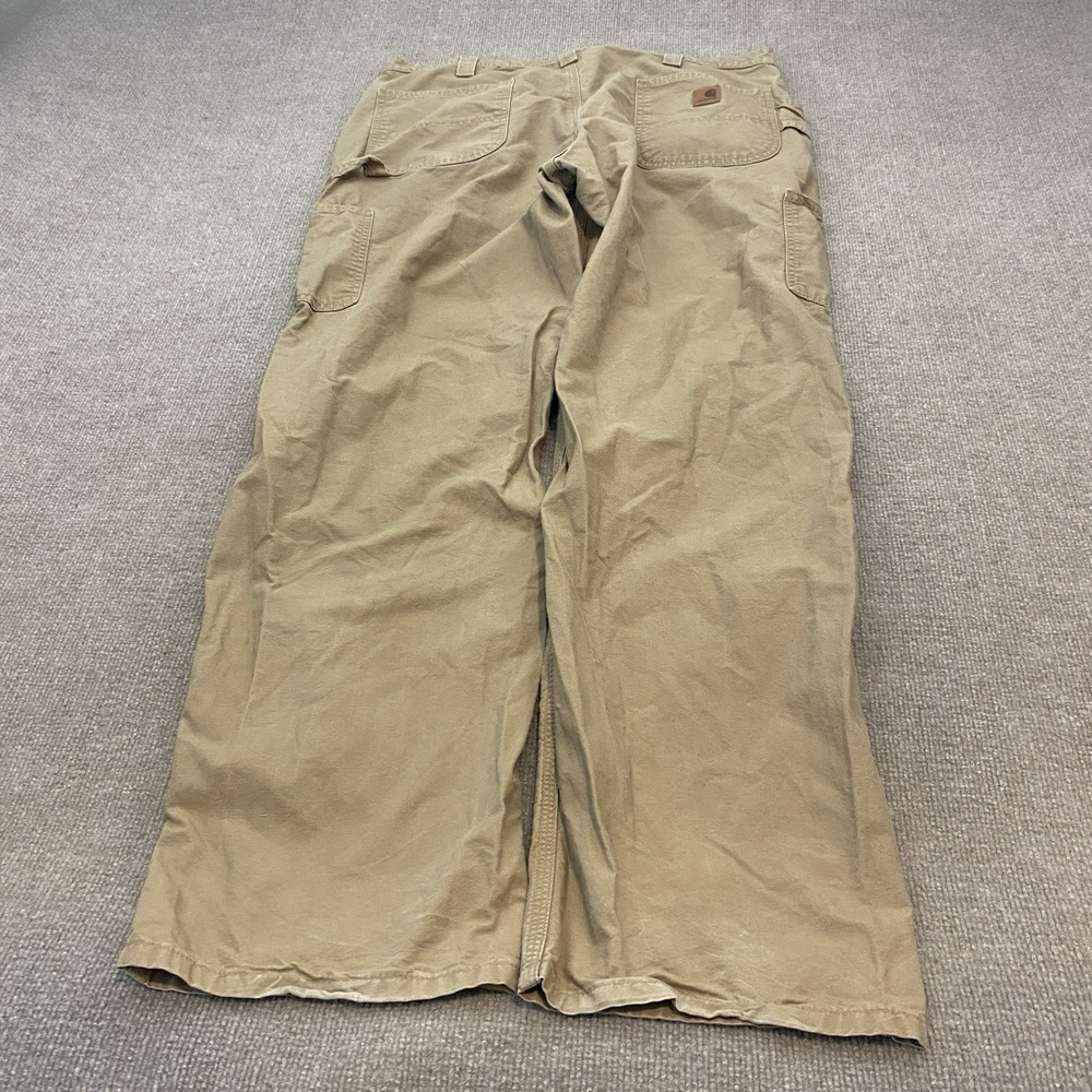 Carhartt Pants Mens Size 40x34 B151 DKH Beige Baggy Grunge Carpenter Streetwear